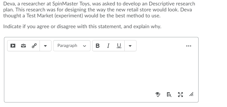 Deva, a researcher at Spin Master Toys, was asked
