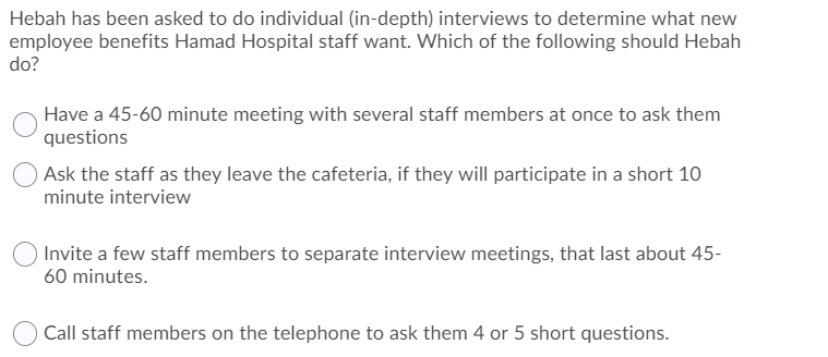 Hebah has been asked to do individual (in-depth)