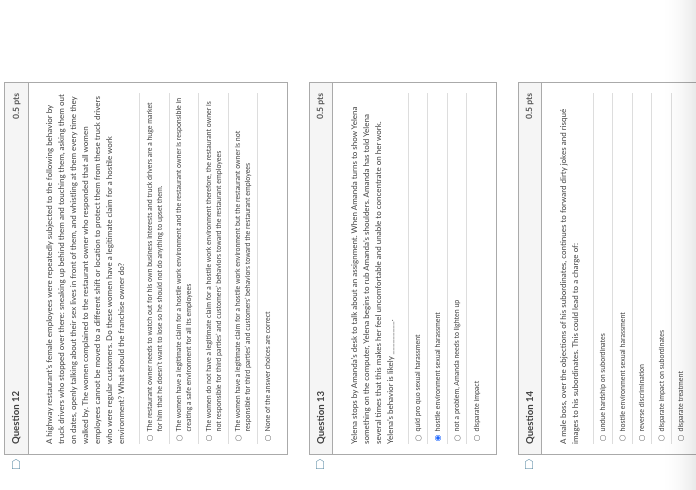 A highway restaurants female employees were