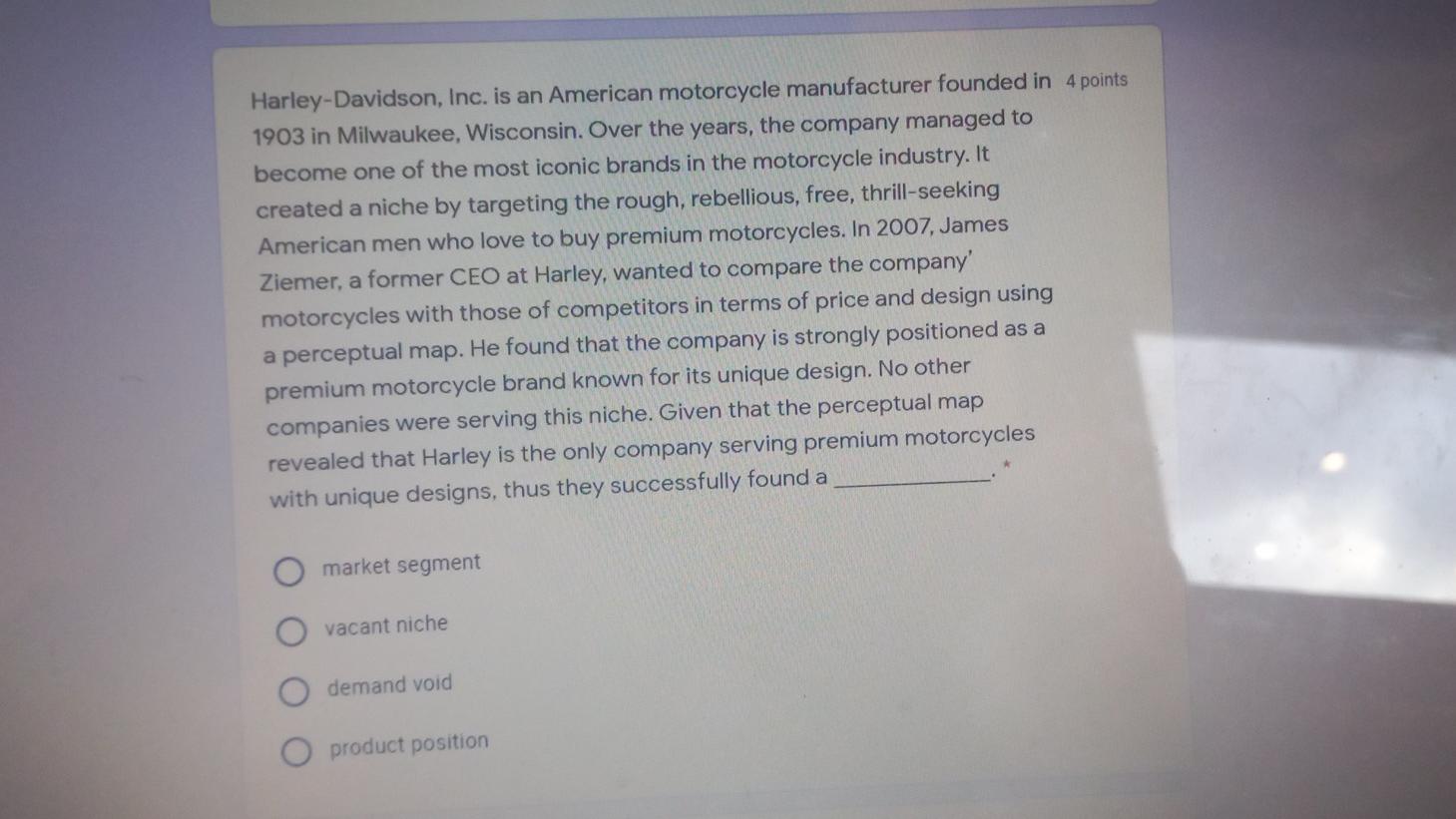 Harley-Davidson, Inc. is an American motorcycle