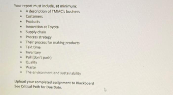 please include all the below mention points BMGT