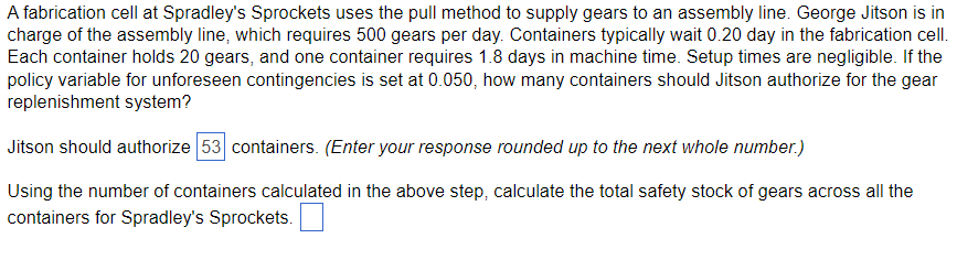 A fabrication cell at Spradley's Sprockets uses