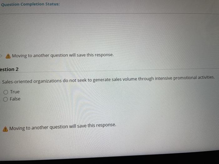 Question Completion Status: A Moving to another