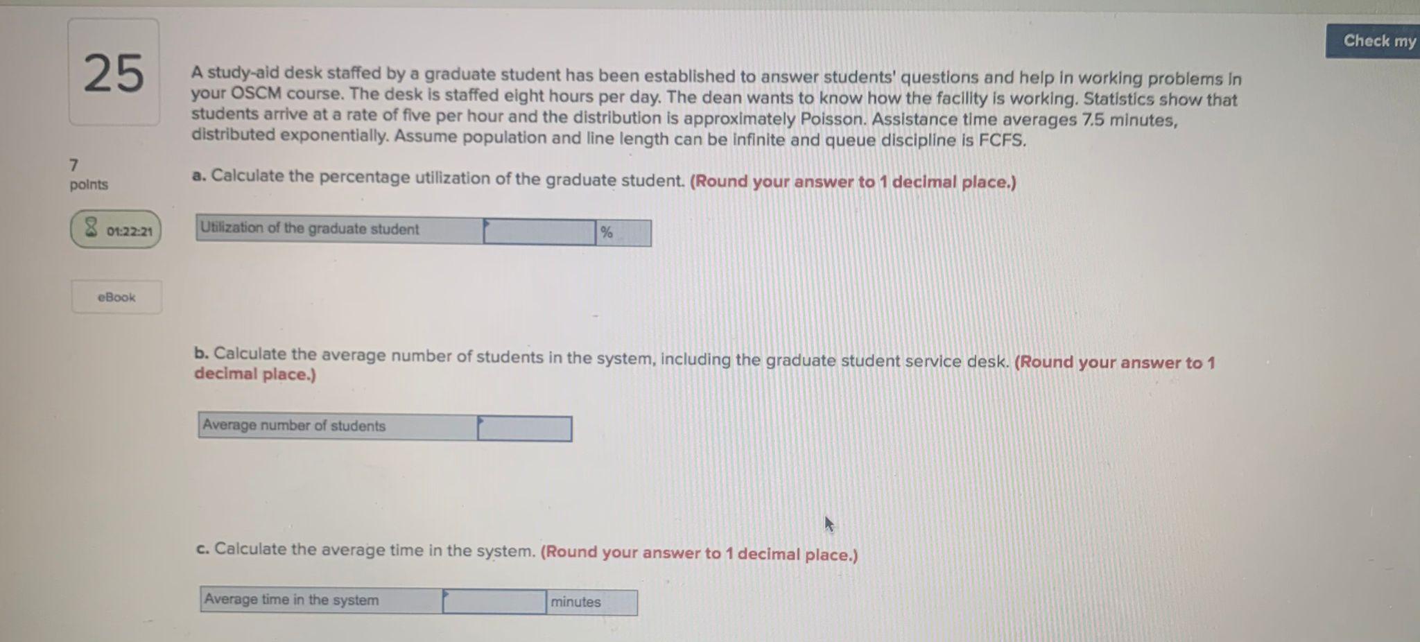 Check my 25 A study-aid desk staffed by a