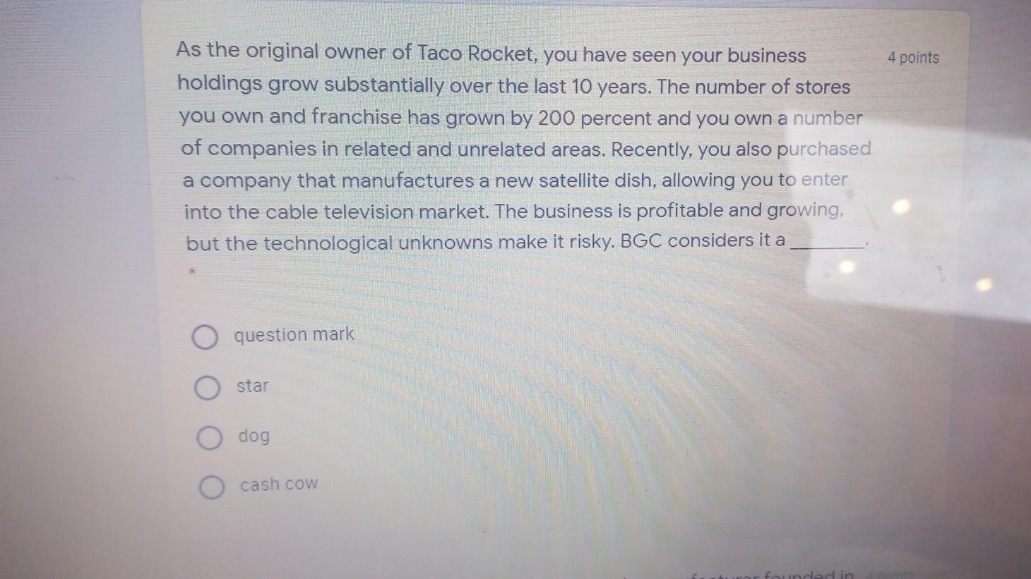 4 points As the original owner of Taco Rocket,