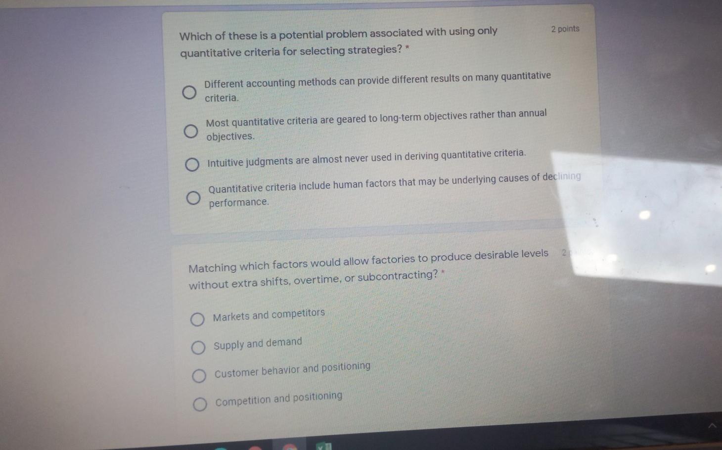 2 points Which of these is a potential problem