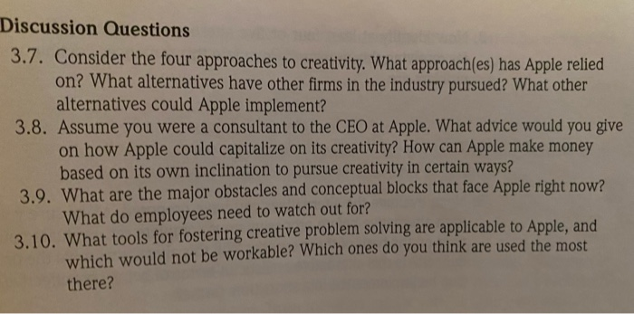 Creativity at Apple In his annual speech in Paris