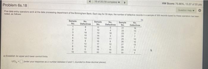 16 of 90018 com HW Score 76.80%, 16.37 of 20