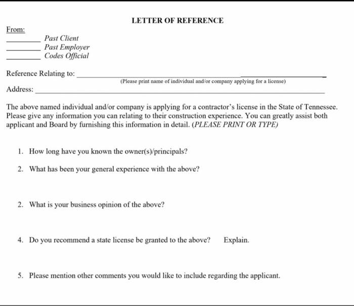 please write a reference letter according to the