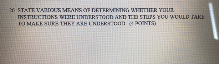 26. STATE VARIOUS MEANS OF DETERMINING WHETHER
