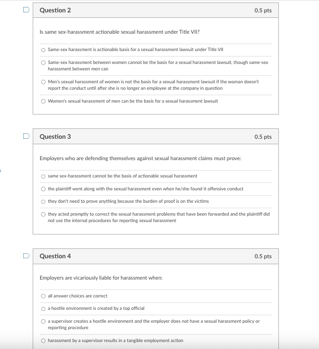 Is same sex-harassment actionable sexual
