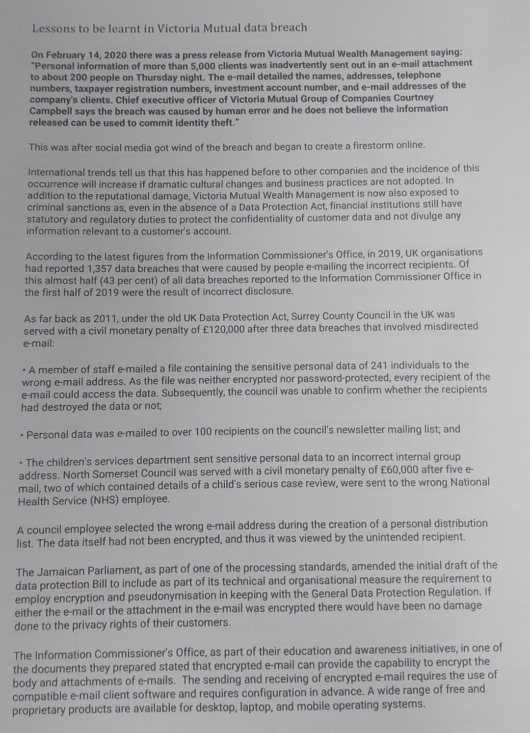 how could the situation be prevented or how it