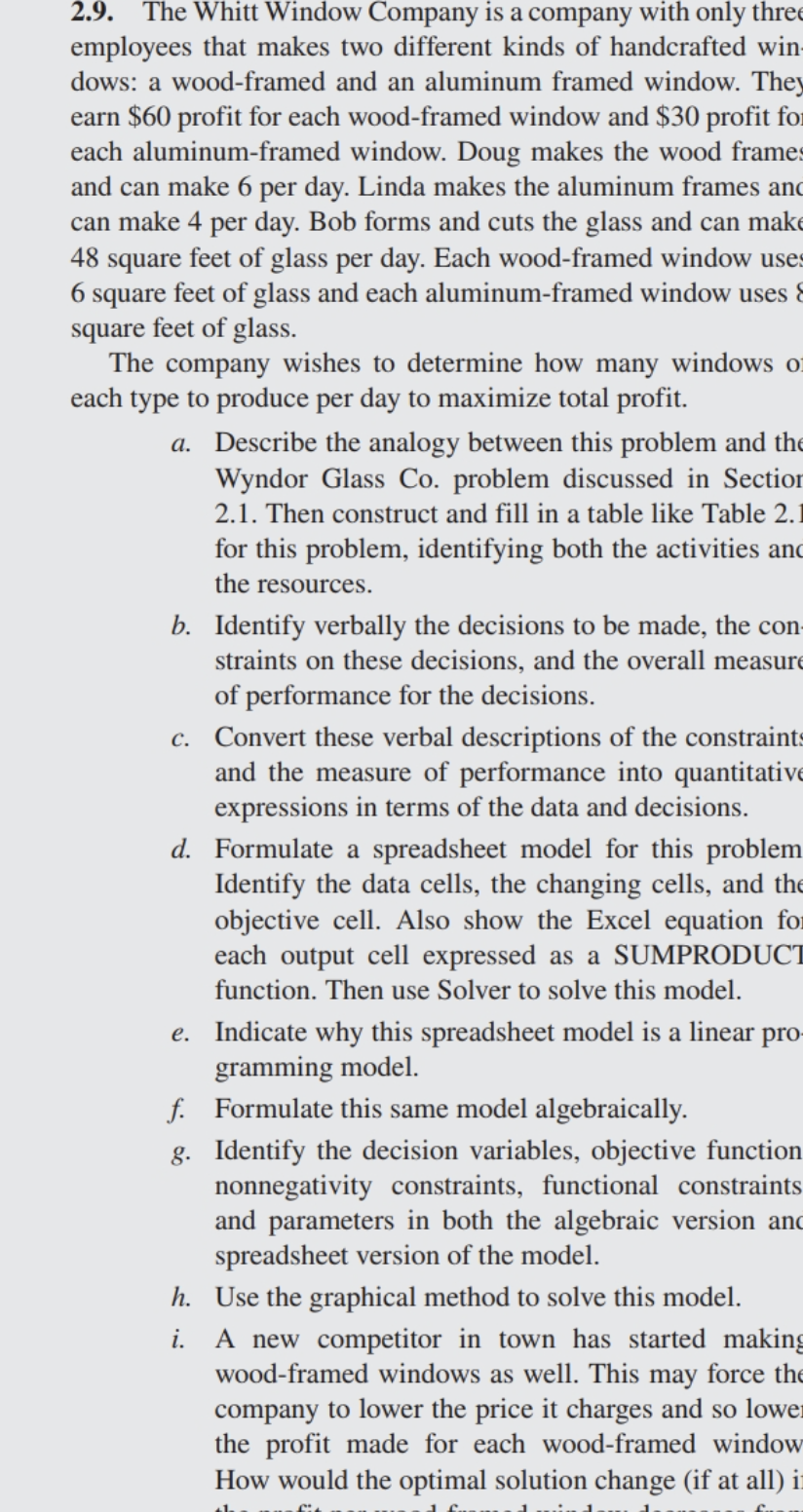 2.9. The Whitt Window Company is a company with