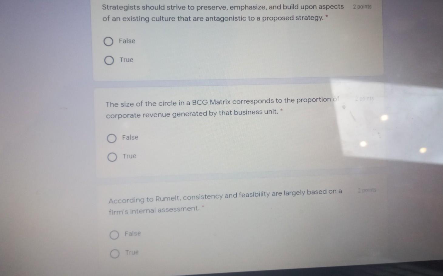 2 points Strategists should strive to preserve,