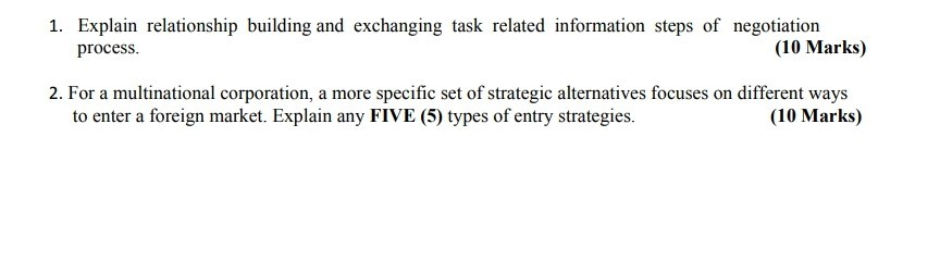 1. Explain relationship building and exchanging