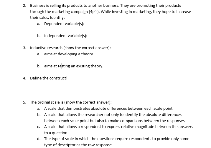 2. Business is selling its products to another