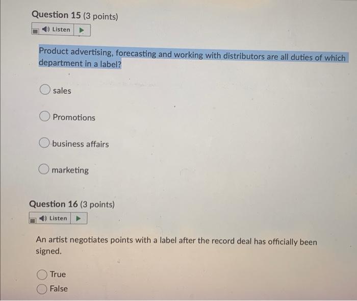 The Promotions department main area of focus