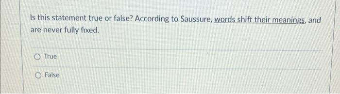 Is this statement true or false? According to