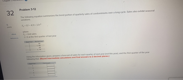 Chapler Problem 3-12 32 The following equation