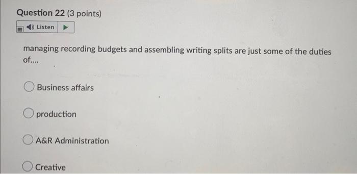 managing recording budgets and assembling writing