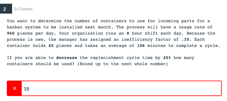 N 0/3 points You want to determine the number of