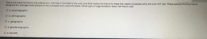 There are many furniture manufacturers. Tall