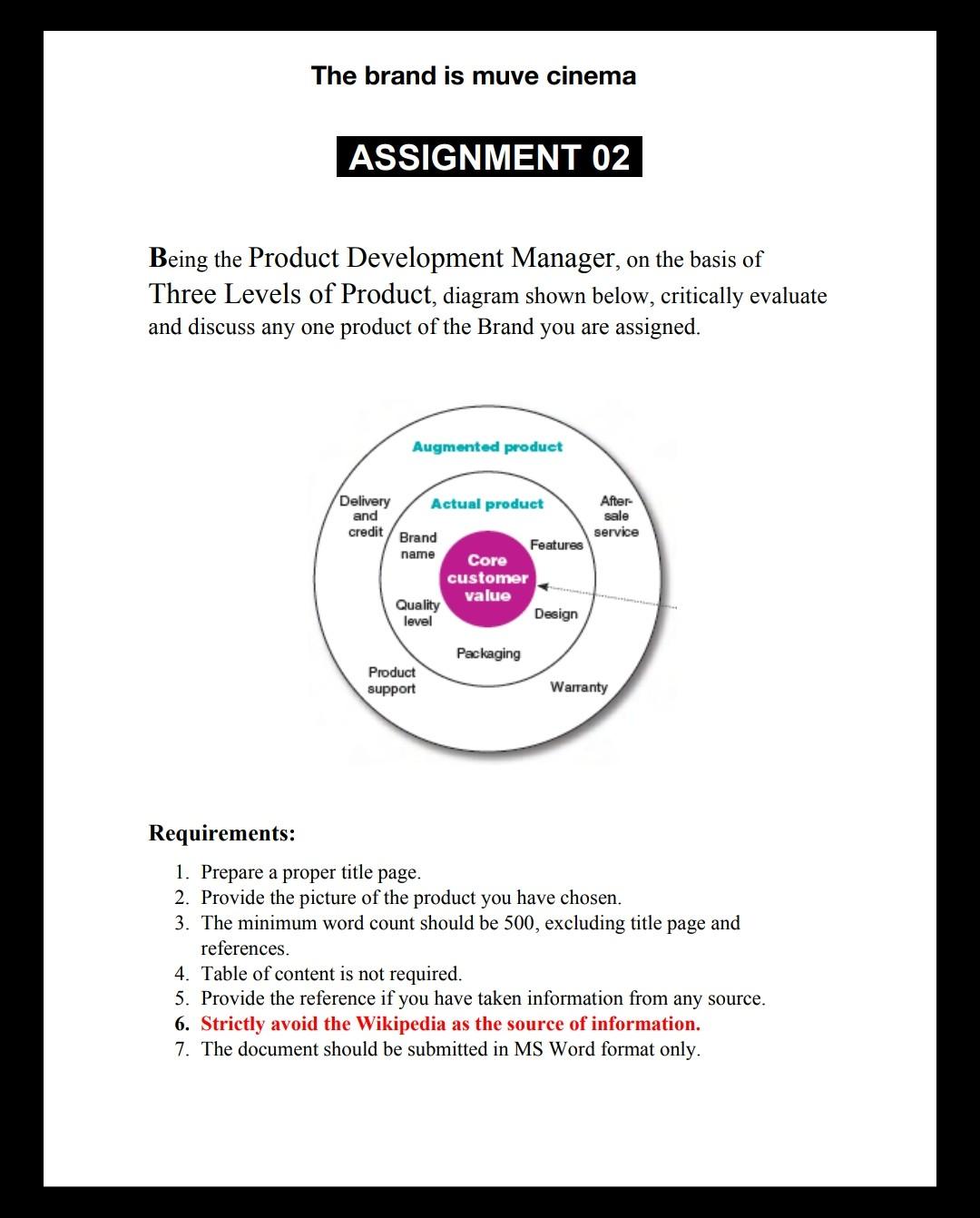 The brand is muve cinema ASSIGNMENT 02 Being the