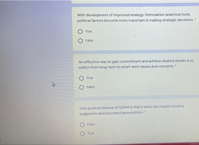 With development of improved strategy formulation