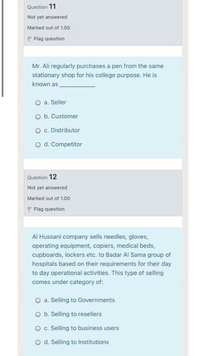 I want to answer quickly Question 11 Not yet