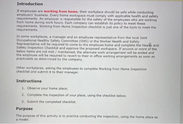 Introduction If employees are working from home,