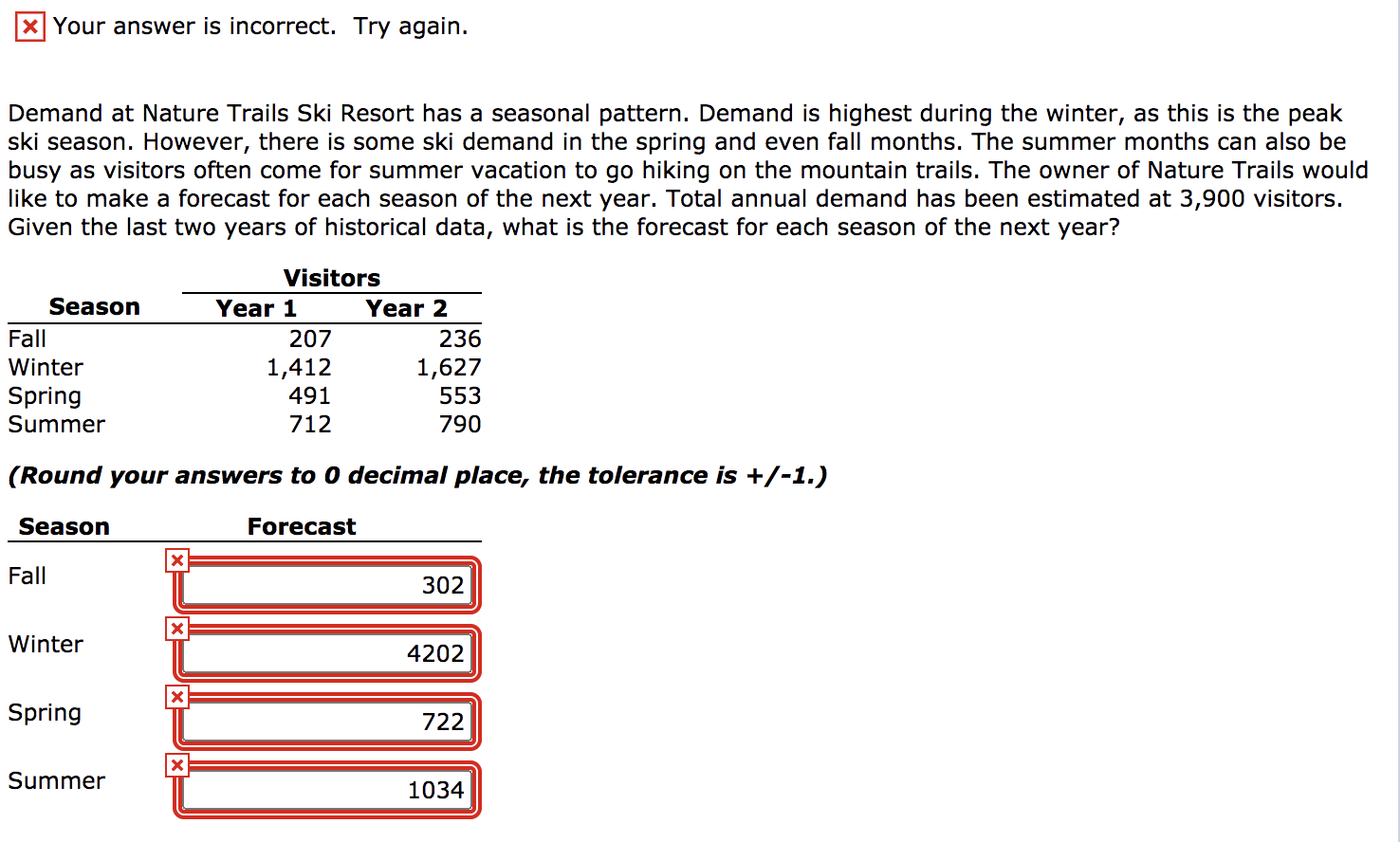 Please explain steps and correct answer. * Your