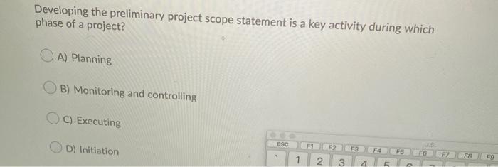 Developing the preliminary project scope