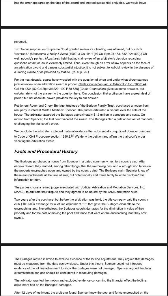 NEED IRAC FOR THIS CASE. ISSUE? RULE OF LAW?