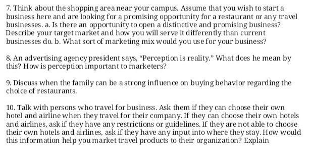 Answer the following questions! Subject: Tourism