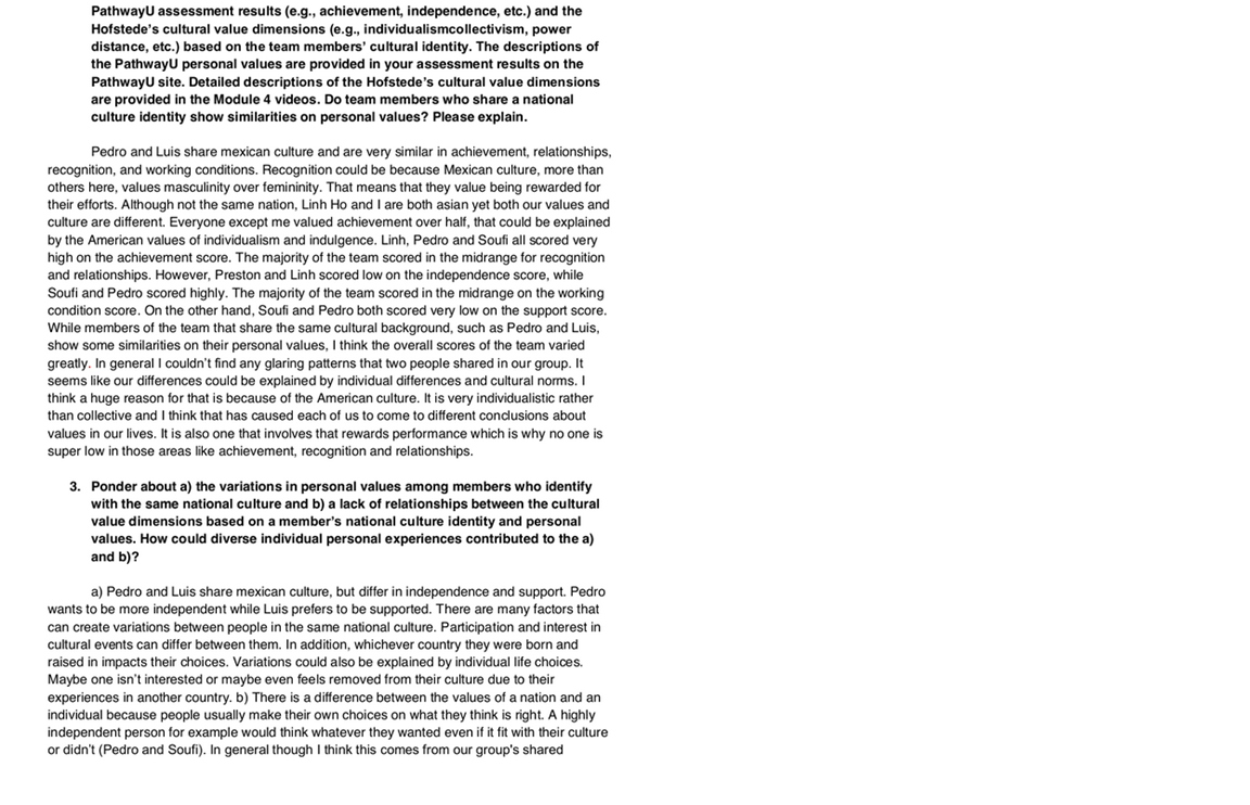 RESPONSE QUESTIONS PART A TO PART B A) WRITE 100