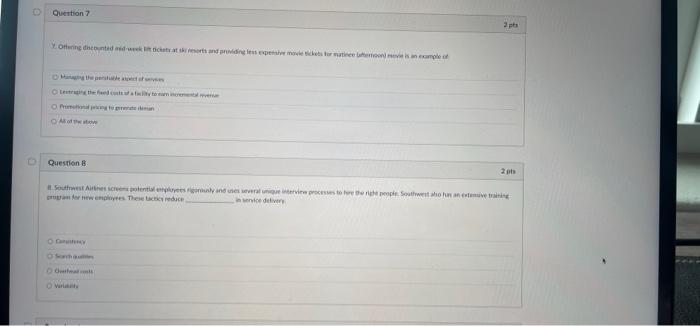 Question 7 2 pts Ofering the doctor and is