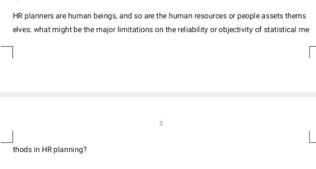 HR planners are human beings, and so are the
