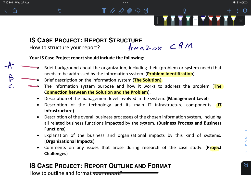 Amazon CRM A/B/C 7:10 PM Wed 27 Apr 21% 10 T + :