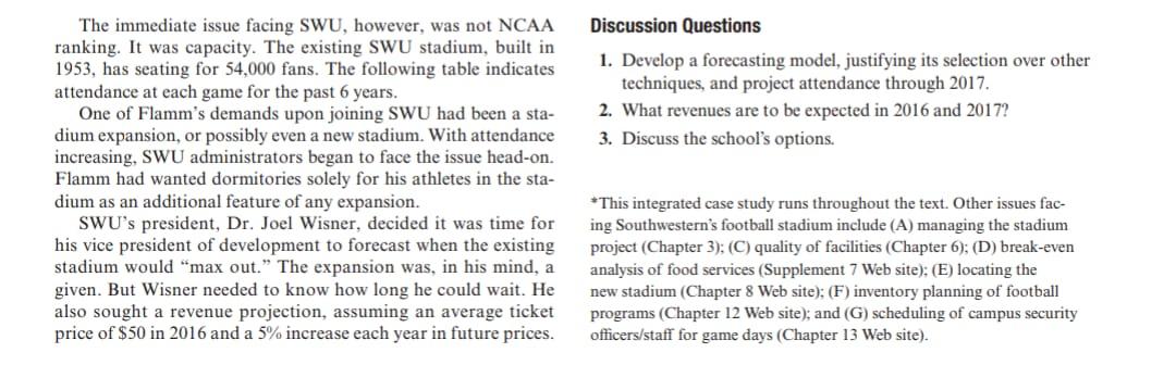 CASE STUDIES Southwestern University: (B)*