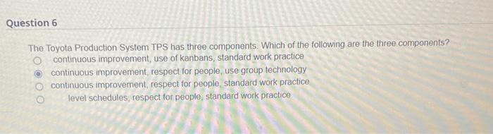 the toyota production system TPS has three
