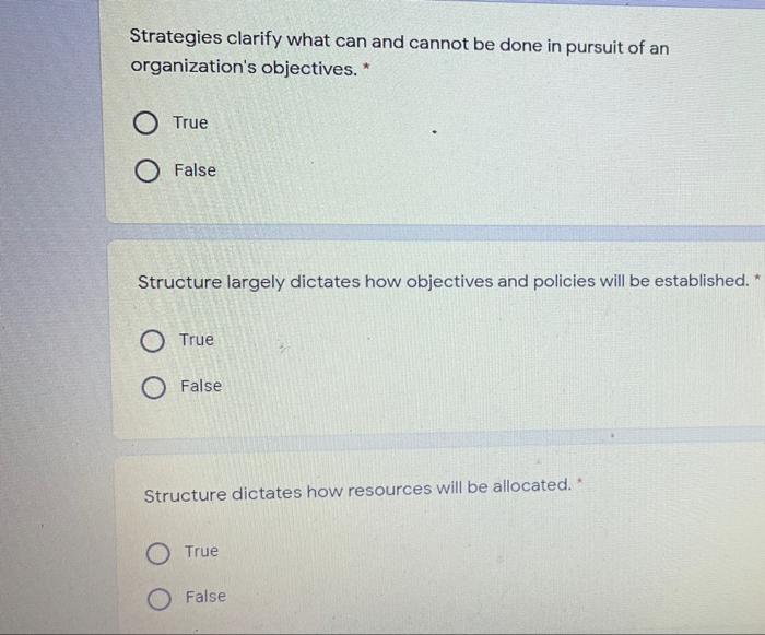 Strategies clarify what can and cannot be done in