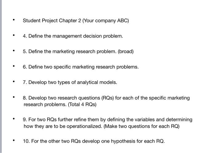 Student Project Chapter 2 (Your company ABC) 4.