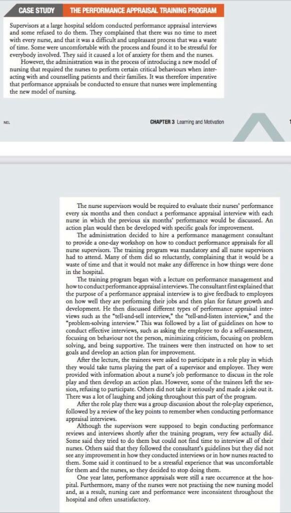 CASE STUDY THE PERFORMANCE APPRAISAL TRAINING