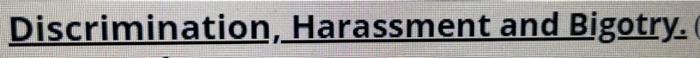 can you wright in 1500 words Discrimination,
