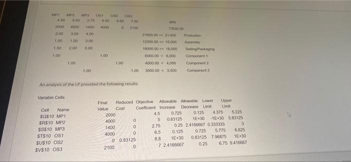 l Using the following information, answer the