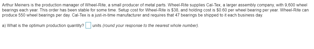 Arthur Meiners is the production manager of