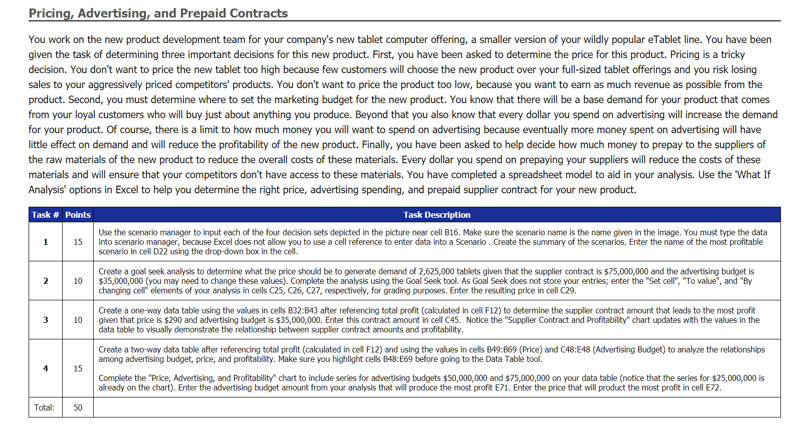 Pricing, Advertising, and Prepaid Contracts You