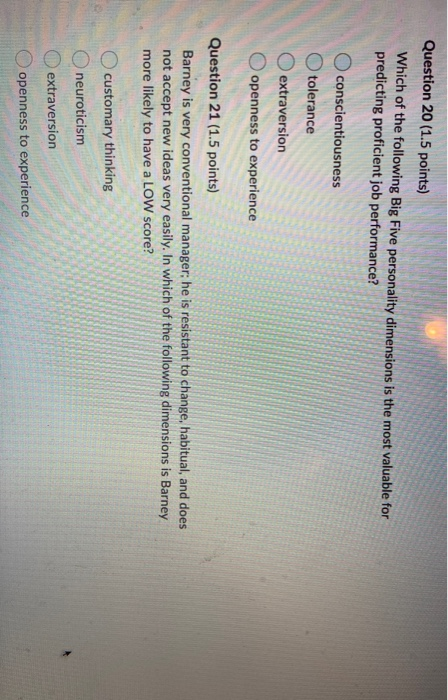 vlage organizational citizenship. Question 18