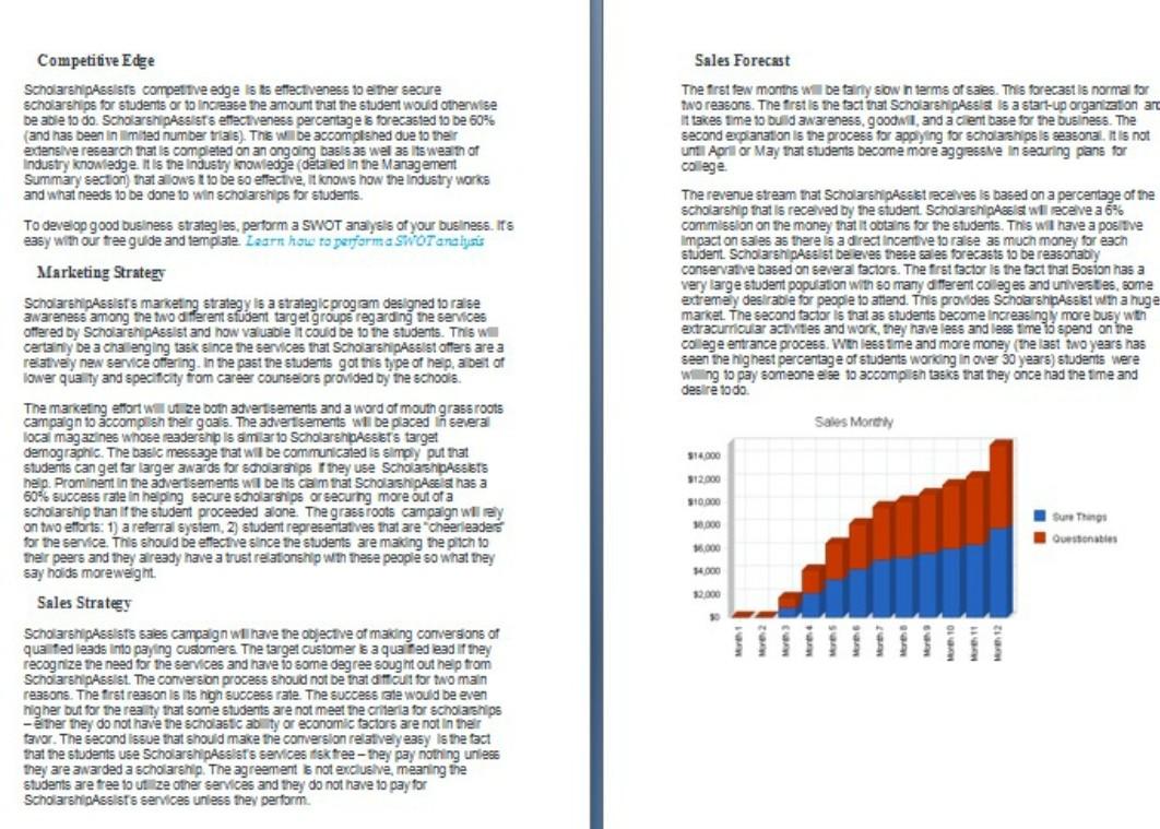QUESTION- PLEASE READ BUSINESS PLAN. 1) GENERATE