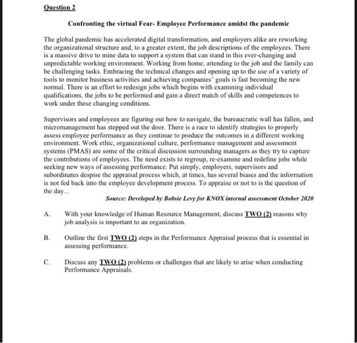 please give thorough answers SECTION A